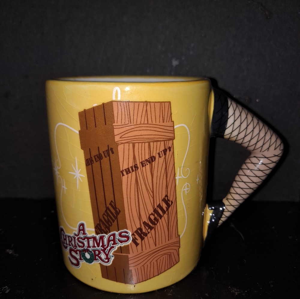 A Christmas Story fragile leg coffee mug